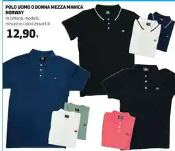 Coop POLO UOMO O DONNA MEZZA MANICA NORWAY offerta