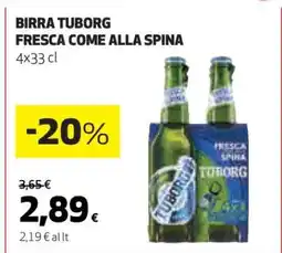 Coop BIRRA TUBORG FRESCA COME ALLA SPINA offerta