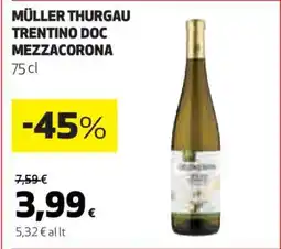 Coop MÜLLER THURGAU TRENTINO DOC MEZZACORONA offerta