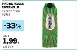 Coop Vino da Tavola Tavernello offerta