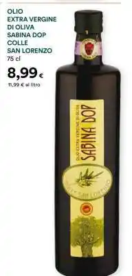 Coop OLIO EXTRA VERGINE DI OLIVA SABINA DOP COLLE SAN LORENZO offerta
