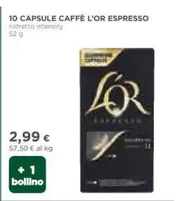 Coop 10 CAPSULE CAFFÈ L'OR ESPRESSO offerta