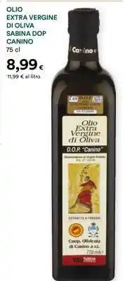 Coop OLIO EXTRA VERGINE DI OLIVA SABINA DOP CANINO offerta