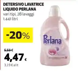 Coop Detersivo Lavatrice Liquido Perlana offerta