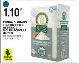 Coop FARINA DI GRANO TENERO TIPO 0 RESIDUO 0 MOLINI POPOLARI RIUNITI offerta