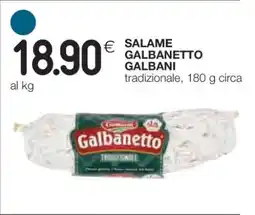 Coop Salame Galbanetto Galbani offerta