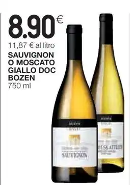 Coop SAUVIGNON O MOSCATO GIALLO DOC BOZEN offerta