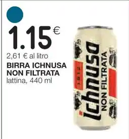 Coop Birra Ichnusa non filtrata offerta