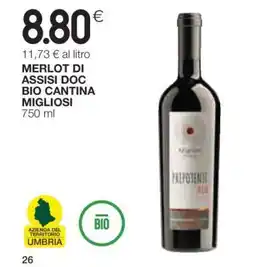 Coop MERLOT DI ASSISI DOC BIO CANTINA MIGLIOSI offerta