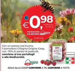 Coop POMODORO CILIEGINO Origine Coop offerta