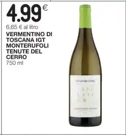 Coop VERMENTINO DI TOSCANA IGT MONTERUFOLI TENUTE DEL CERRO offerta