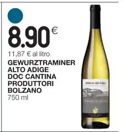 Coop Gewurztraminer Alto Adige DOC Cantina Produttori Bolzano offerta