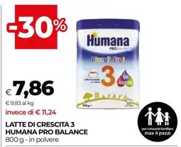 Coop LATTE DI CRESCITA 3 HUMANA PRO BALANCE offerta