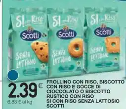 Coop FROLLINO CON RISO, BISCOTTO CON RISO E GOCCE DI CIOCCOLATO O BISCOTTO RUSTICO CON RISO offerta
