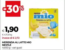 Coop Merenda al Latte Mio Nestlè offerta