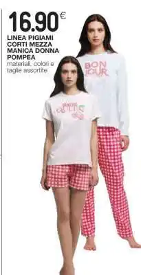 Coop LINEA PIGIAMI CORTI MEZZA MANICA DONNA POMPEA offerta