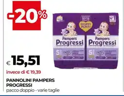 Coop Pannolini Pampers Progressi offerta