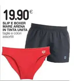 Coop SLIP E BOXER MARE ARENA IN TINTA UNITA offerta