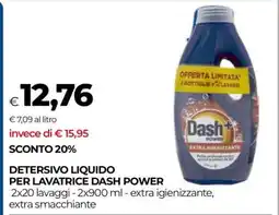 Coop Detersivo Liquido per Lavatrice Dash Power offerta