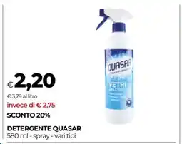 Coop DETERGENTE QUASAR offerta