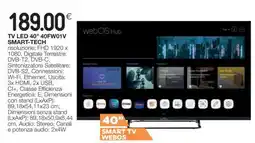 Coop TV LED 40 40FW01V SMART-TECH offerta