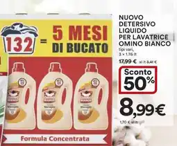 Coop NUOVO DETERSIVO LIQUIDO PER LAVATRICE OMINO BIANCO offerta