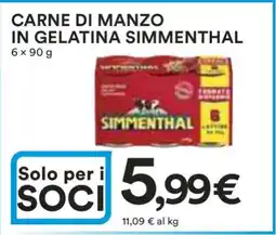 Coop CARNE DI MANZO IN GELATINA SIMMENTHAL offerta
