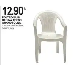 Coop Poltrona in resina Tressi Grandsoleil offerta