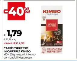 Coop CAFFÈ ESPRESSO IN CAPSULE KIMBO offerta