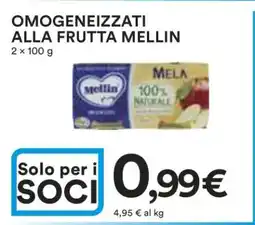 Coop OMOGENEIZZATI ALLA FRUTTA MELLIN offerta