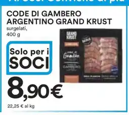 Coop Code di Gambero Argentino Grand Krust offerta