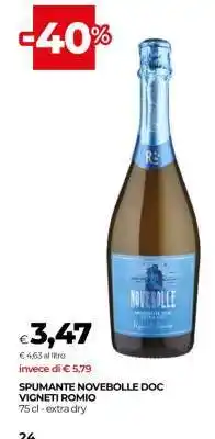 Coop SPUMANTE NOVEBOLLE DOC VIGNETI ROMIO offerta