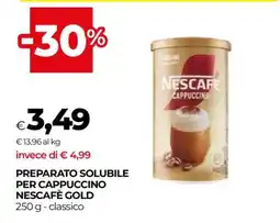 Coop Preparato Solubile per Cappuccino Nescafé Gold offerta