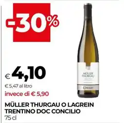 Coop MÜLLER THURGAU O LAGREIN TRENTINO DOC CONCILIO offerta