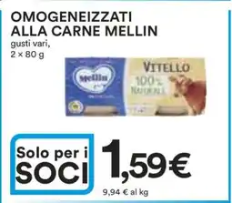 Coop OMOGENEIZZATI ALLA CARNE MELLIN offerta