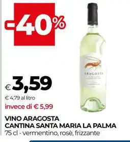 Coop VINO ARAGOSTA CANTINA SANTA MARIA LA PALMA offerta