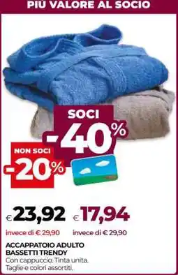 Coop ACCAPPATOIO ADULTO BASSETTI TRENDY offerta