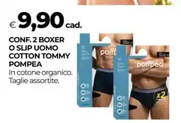 Coop CONF. 2 BOXER O SLIP UOMO COTTON TOMMY POMPEA offerta