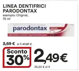 Coop LINEA DENTIFRICI PARODONTAX offerta