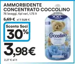 Coop Ammorbidente Concentrato Coccolino offerta