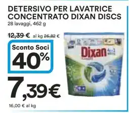 Coop DETERSIVO PER LAVATRICE CONCENTRATO DIXAN DISCS offerta
