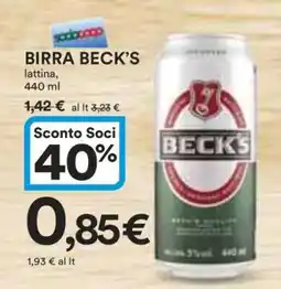 Coop Birra Beck's offerta