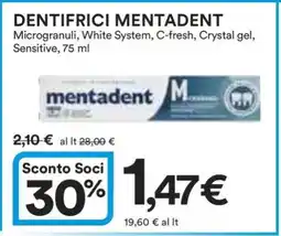 Coop Dentifrici Mentadent offerta