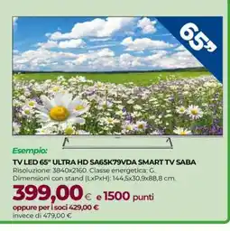 Coop TV LED 65 ULTRA HD SA65K79VDA SMART TV SABA offerta