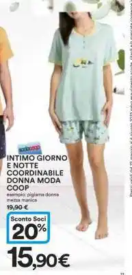 Coop INTIMO GIORNO E NOTTE COORDINABILE DONNA MODA COOP offerta