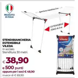Coop STENDIBIANCHERIA ESTENSIBILE VILEDA offerta