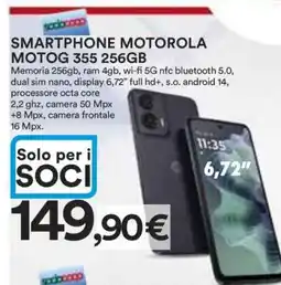 Coop SMARTPHONE MOTOROLA MOTOG 355 256GB offerta