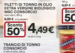 Coop FILETTI DI TONNO IN OLIO EXTRA VERGINE BIOLOGICO MSC CONSORCIO offerta