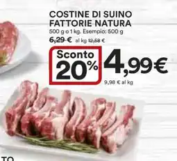 Coop Costine di Suino Fattorie Natura offerta