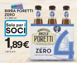 Coop BIRRA PORETTI ZERO offerta